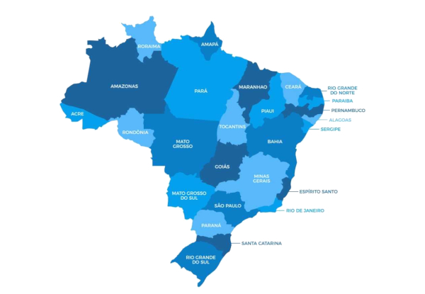O mapa político do Brasil representa as unidades federativas que compõem o território brasileiro.