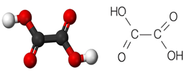 Fórmulas do ácido oxálico