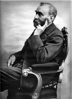 Foto de Alfred Nobel a mais de cem anos