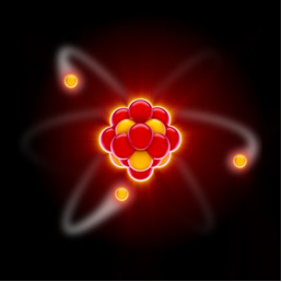 Elétrons (léptons) ao redor do núcleo atômico