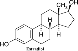 Fórmula estrutural do estradiol