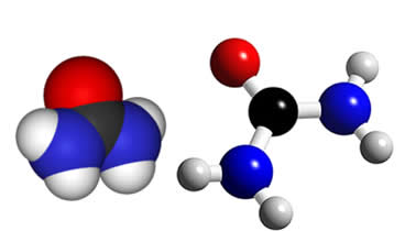 Fórmulas químicas da ureia ou diaminometanal