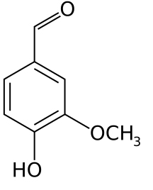 Fórmula estrutural da vanilina 