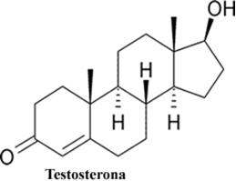 Fórmula estrutural da testosterona