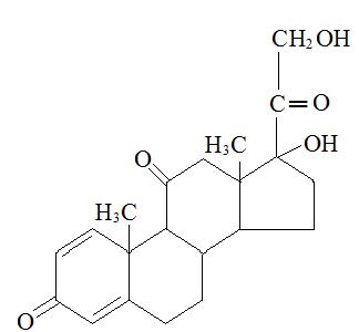 Fórmula estrutural da prednisona