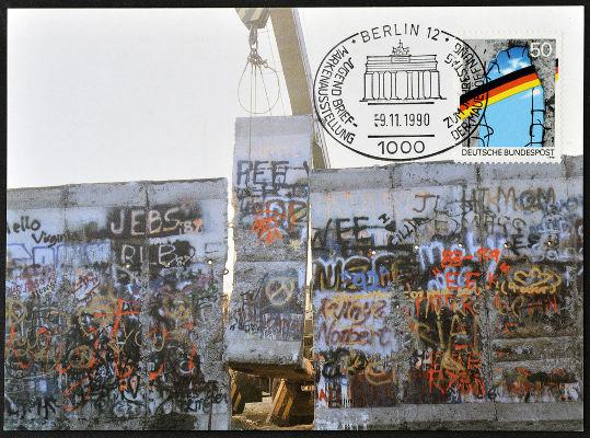 Selo alemão de 1990 em comemoração à queda do muro de Berlim*